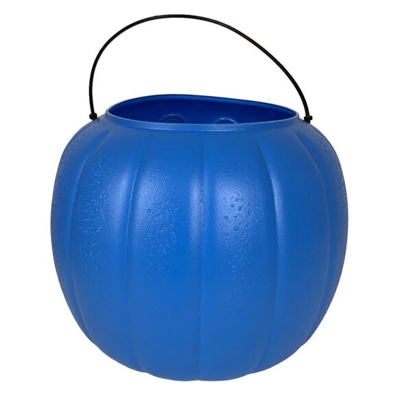 General Foam Plastics Blue Pumpkin Halloween Candy Bucket Autism Awareness - Picture 3 of 6
